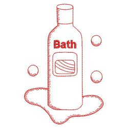 Redwork Bath Time 04(Sm) machine embroidery designs