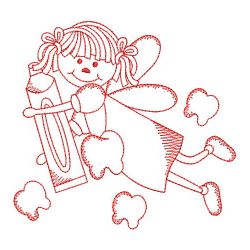 Redwork Tooth Fairy 2 08(Lg) machine embroidery designs