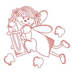 Redwork Tooth Fairy 2 08(Sm) machine embroidery designs