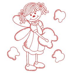 Redwork Tooth Fairy 2 12(Md) machine embroidery designs