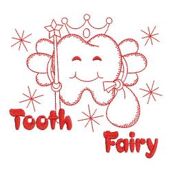 Redwork Tooth Fairy 2 13(Md) machine embroidery designs
