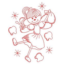 Redwork Tooth Fairy 2 15(Md) machine embroidery designs