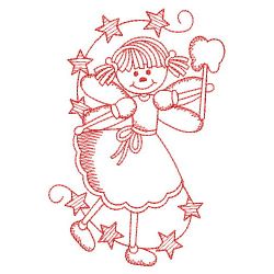 Redwork Tooth Fairy 2 16(Md) machine embroidery designs