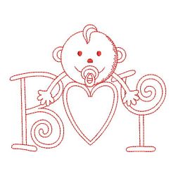 Redwork Adorable Baby 5(Sm) machine embroidery designs