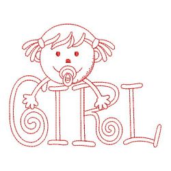 Redwork Adorable Baby 5 02(Lg) machine embroidery designs