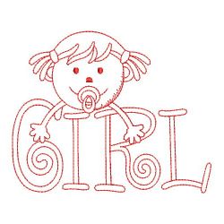 Redwork Adorable Baby 5 02(Sm) machine embroidery designs