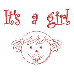 Redwork Adorable Baby 5 04(Lg) machine embroidery designs