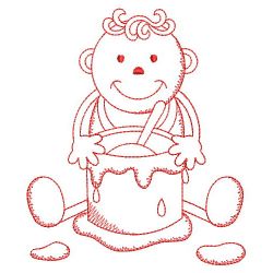 Redwork Adorable Baby 5 06(Md) machine embroidery designs