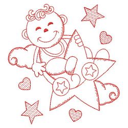 Redwork Adorable Baby 5 09(Sm) machine embroidery designs