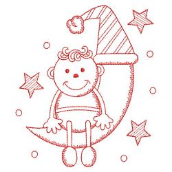Redwork Adorable Baby 5 10(Lg) machine embroidery designs
