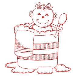 Redwork Adorable Baby 5 14(Md) machine embroidery designs