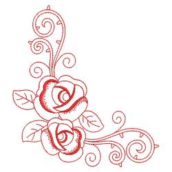 Redwork Rose 02(Lg) machine embroidery designs