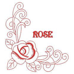 Redwork Rose 03(Sm) machine embroidery designs