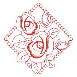 Redwork Rose 07(Lg) machine embroidery designs