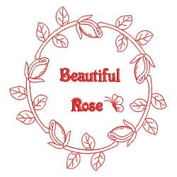 Redwork Rose 08(Sm) machine embroidery designs