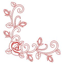 Redwork Rose 09(Lg) machine embroidery designs