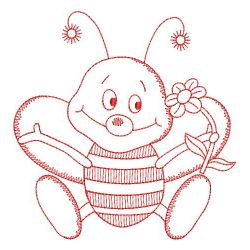 Redwork Busy Bee 01(Lg) machine embroidery designs