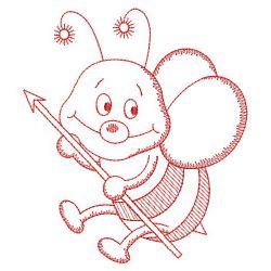 Redwork Busy Bee 02(Sm) machine embroidery designs