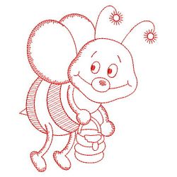 Redwork Busy Bee 03(Sm) machine embroidery designs