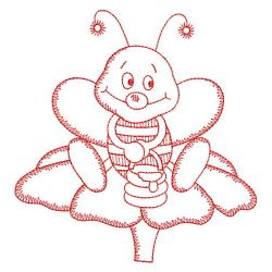 Redwork Busy Bee 05(Lg) machine embroidery designs
