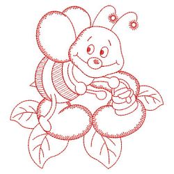 Redwork Busy Bee 06(Sm) machine embroidery designs