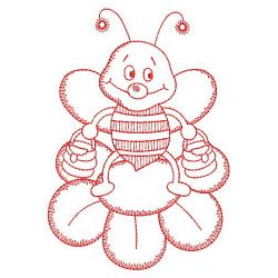 Redwork Busy Bee 07(Md) machine embroidery designs