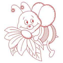 Redwork Busy Bee 10(Sm) machine embroidery designs