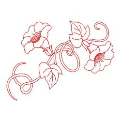 Redwork Morning Glory 1 02(Md) machine embroidery designs
