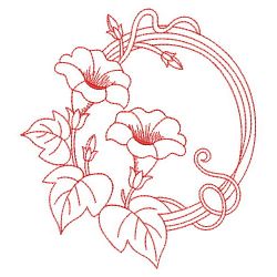 Redwork Morning Glory 1 03(Md) machine embroidery designs