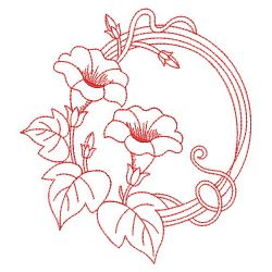 Redwork Morning Glory 1 03(Lg) machine embroidery designs