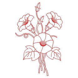Redwork Morning Glory 1 04(Md) machine embroidery designs