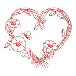 Redwork Morning Glory 1 05(Lg) machine embroidery designs