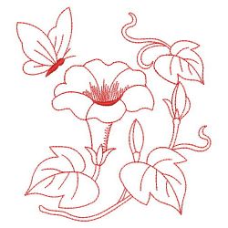 Redwork Morning Glory 1 08(Md) machine embroidery designs