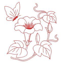 Redwork Morning Glory 1 08(Sm) machine embroidery designs