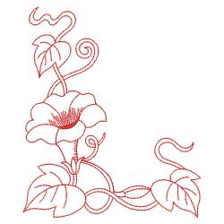 Redwork Morning Glory 1 09(Md) machine embroidery designs