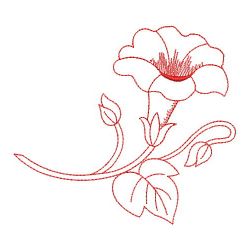 Redwork Morning Glory 2(Md) machine embroidery designs