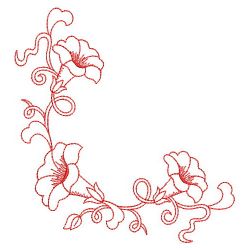 Redwork Morning Glory 2 04(Md) machine embroidery designs