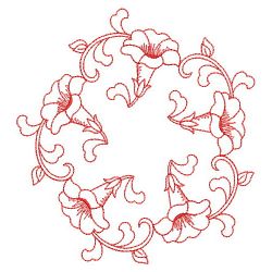 Redwork Morning Glory 2 06(Md) machine embroidery designs