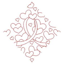 Redwork Pink Ribbon 05(Sm) machine embroidery designs