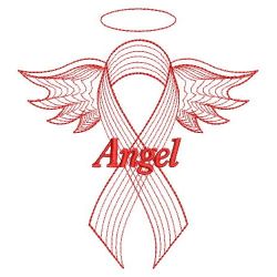 Redwork Pink Ribbon 10(Sm) machine embroidery designs