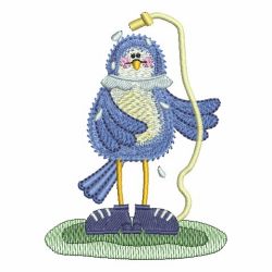 Summertime Blue Bird 01 machine embroidery designs