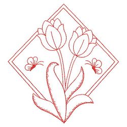 Redwork Tulip 2(Lg) machine embroidery designs