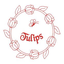 Redwork Tulip 2 05(Md) machine embroidery designs