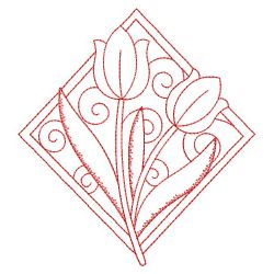 Redwork Tulip 3 01(Sm) machine embroidery designs