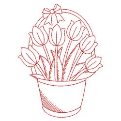 Redwork Tulip 3 05(Md) machine embroidery designs