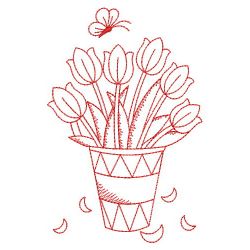 Redwork Tulip 3 06(Md) machine embroidery designs