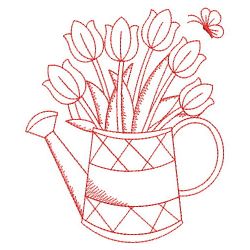 Redwork Tulip 3 07(Lg) machine embroidery designs