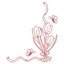 Redwork Tulip 3 08(Md) machine embroidery designs