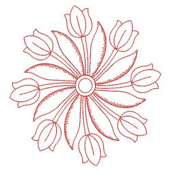 Redwork Tulip 3 10(Lg) machine embroidery designs