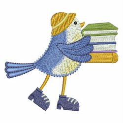 School Blue Bird 10 machine embroidery designs